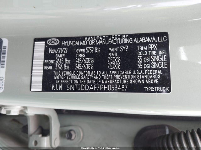 2023 HYUNDAI SANTA CRUZ 5NTJDDAF7PH053487 Photo 8