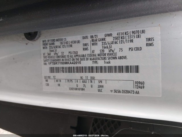 1FTBR1Y80MKA42015 Ford Transit-250