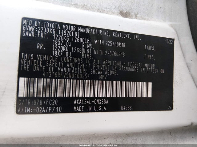 Toyota Rav4 Hybrid Se 2022 4T3T6RFV5NU100357 Image 9