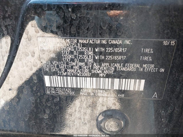 Toyota Rav4 Xle 2015 2T3WFREV7FW230897 Image 9