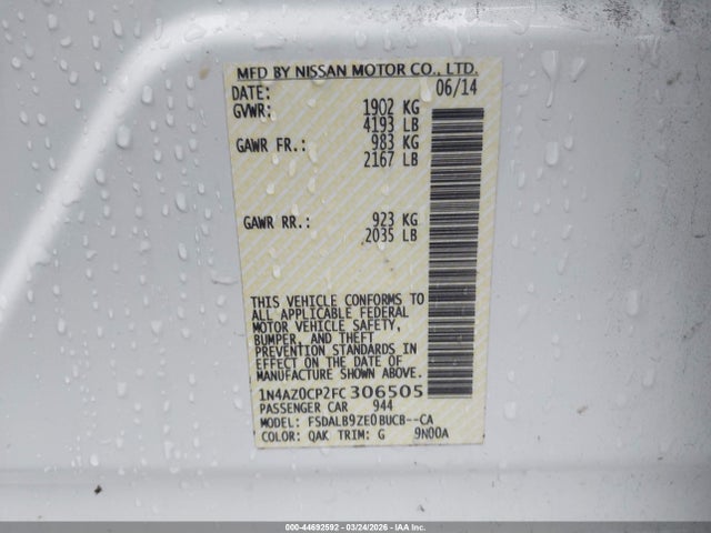 2015 NISSAN LEAF 1N4AZ0CP2FC306505 Photo 8