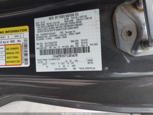 2015 FORD MUSTANG 1FA6P8TH7F5305678 Photo 8