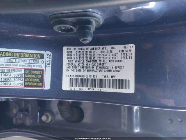 Honda CR-V EX 2014 5J6RM4H50EL001409 Image 9