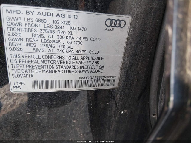 2014 AUDI Q7 WA1DGAFE8ED009013 Photo 8