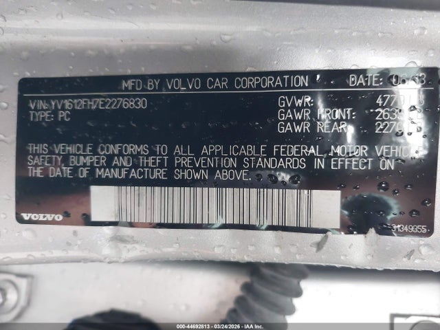 2014 VOLVO S60 YV1612FH7E2276830 Photo 8