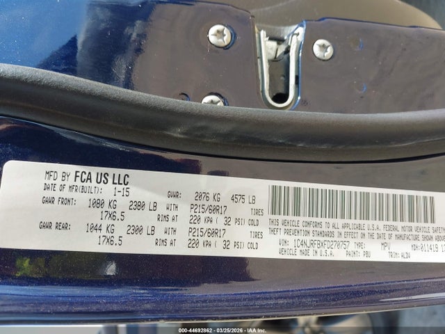 2015 JEEP PATRIOT 1C4NJRFBXFD270757 Photo 8