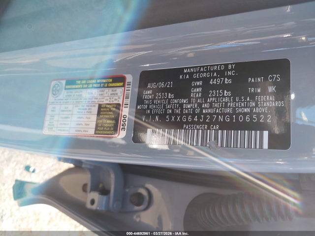 5XXG64J27NG106522 KIA K5 Gt-line