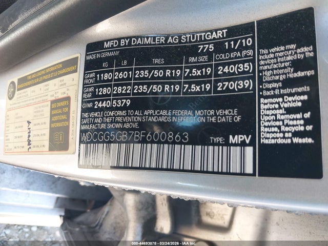 2011 MERCEDES-BENZ GLK 350 WDCGG5GB7BF600863 Photo 8