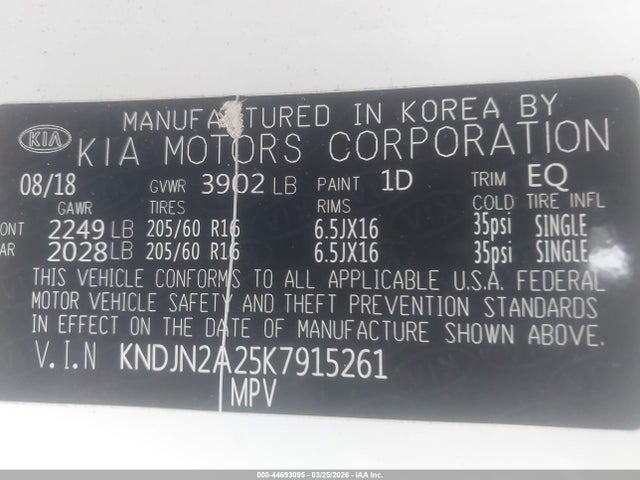 KIA Soul 2019 KNDJN2A25K7915261 Image 9