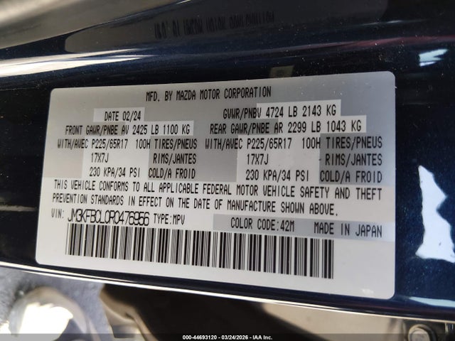 Mazda Cx-5 2.5 S Preferred 2024 JM3KFBCL0R0476956 Image 9