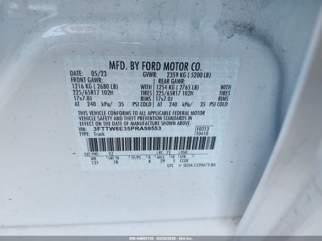 Ford Maverick Xlt 2023 3FTTW8E35PRA59553 Image 9