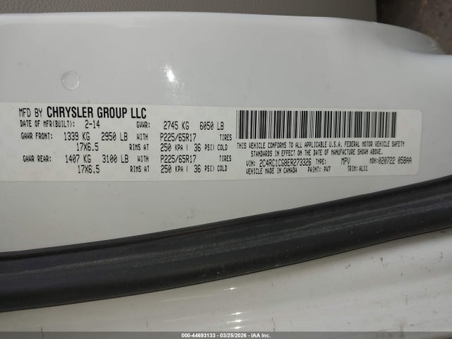 2014 CHRYSLER TOWN & COUNTRY 2C4RC1CG8ER273326 Photo 8