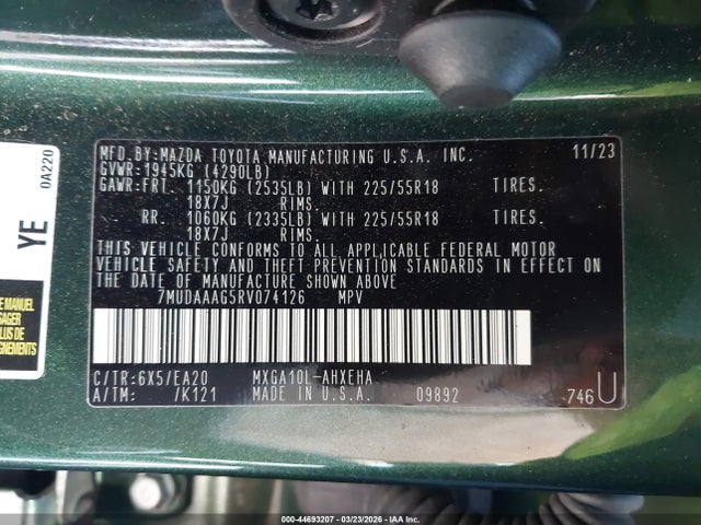 2024 TOYOTA COROLLA CROSS 7MUDAAAG5RV074126 Photo 8
