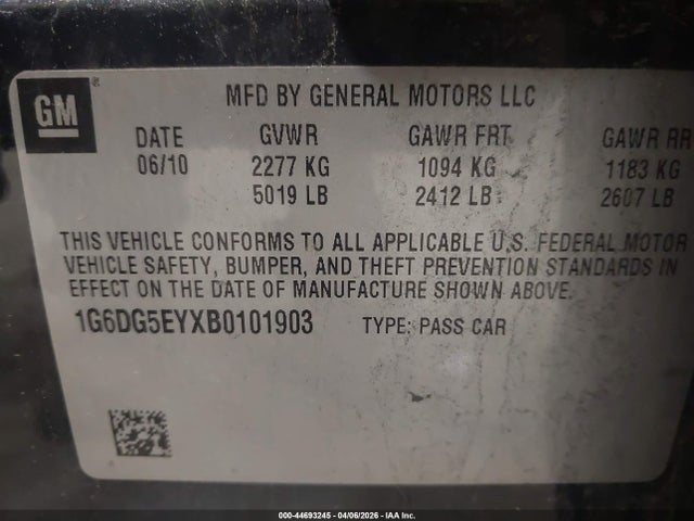 2011 CADILLAC CTS 1G6DG5EYXB0101903 Photo 8