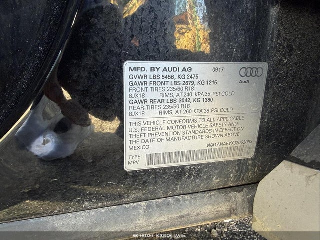 2018 AUDI Q5 WA1ANAFYXJ2062093 Photo 8