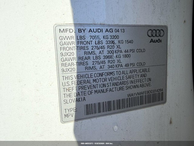 2013 AUDI Q7 WA1VMAFE9DD014264 Photo 8