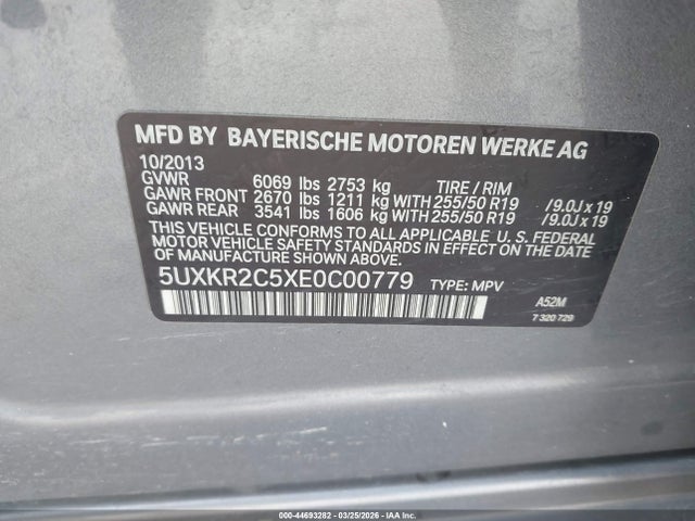 2014 BMW X5 5UXKR2C5XE0C00779 Photo 8