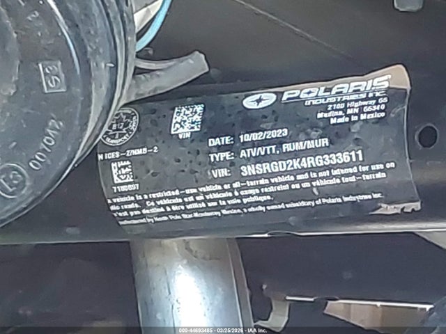 3NSRGD2K4RG333611 Polaris Rzr Pro R Ultimate