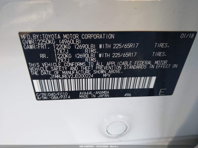 2018 TOYOTA RAV4 HYBRID JTMRJREV2JD200224 Photo 8