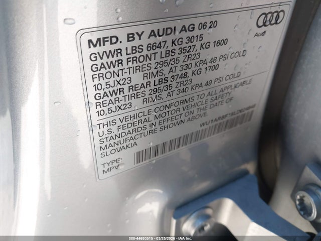 WU1ARBF19LD024948 Audi Rs Q8 Tfsi Quattro Tiptronic