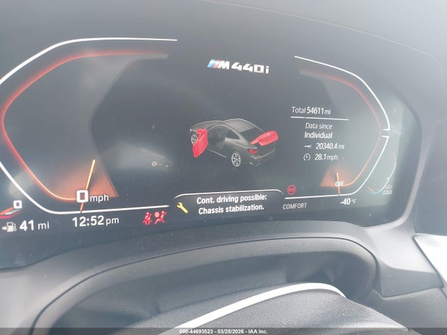 2021 Bmw M440i Xdrive მანქანა იყიდება აუქციონზე, vin: WBA13AR07MCG82917, აუქციონის ნომერი: 44693523