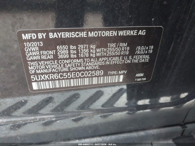 Продажа на аукционе авто 2014 Bmw X5 Xdrive50i, vin: 5UXKR6C55E0C02589, номер лота: 44693711