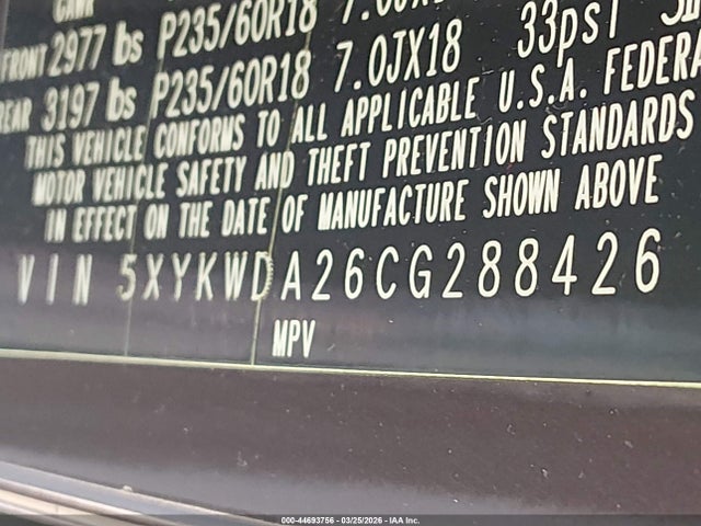 Продаж на аукціоні авто 2012 Kia Sorento Sx V6, vin: 5XYKWDA26CG288426, номер лоту: 44693756