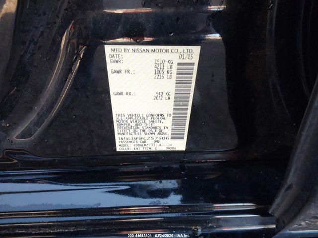 1N4AL3AP6FC257606 Nissan Altima 2.5 Sv