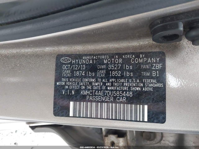 2013 HYUNDAI ACCENT KMHCT4AE7DU585448 Photo 8
