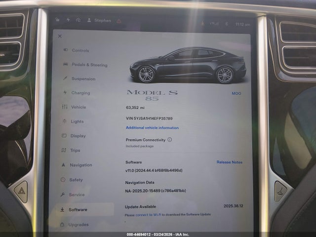 2014 TESLA MODEL S 5YJSA1H14EFP35789 Photo 6