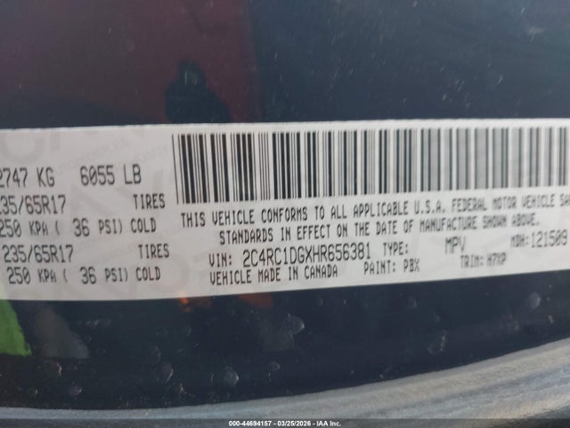 2017 CHRYSLER PACIFICA 2C4RC1DGXHR656381 Photo 8