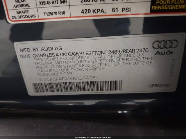 2011 AUDI A3 WAUMFAFM4BA014767 Photo 8