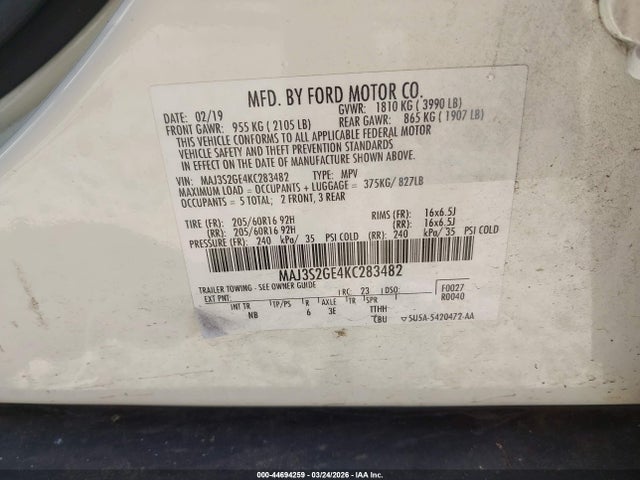Ford Ecosport Se 2019 MAJ3S2GE4KC283482 Image 9