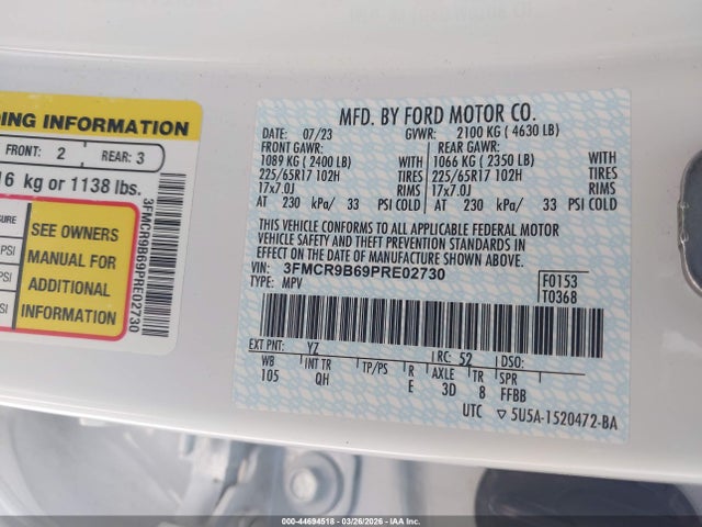 Ford Bronco Sport Big Bend 2023 3FMCR9B69PRE02730 Image 9