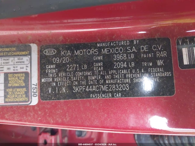 2021 KIA FORTE 3KPF44AC7ME283203 Photo 8