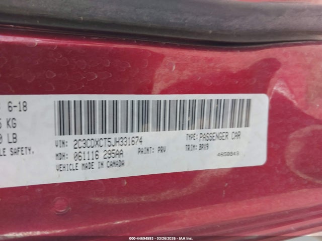 2C3CDXCT5JH331674 Dodge Charger R/t Rwd