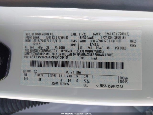 Ford F-150 Raptor 2023 1FTFW1RG4PFD13915 Image 9