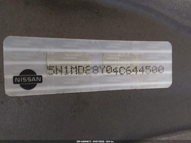 2004 NISSAN XTERRA 5N1MD28Y04C644500 Photo 8