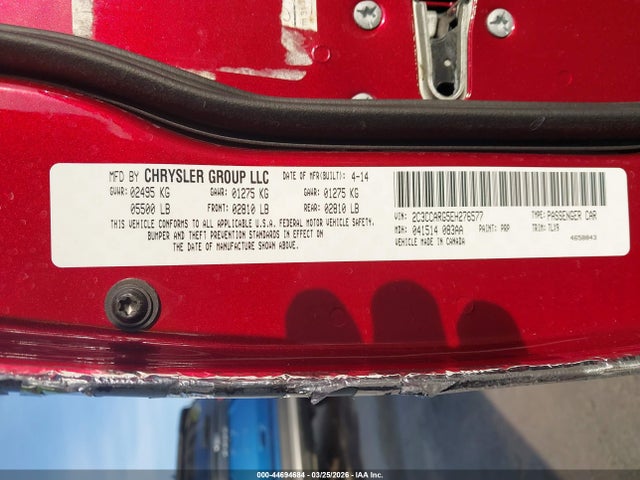 2014 Chrysler 300 მანქანა იყიდება აუქციონზე, vin: 2C3CCARG5EH276577, აუქციონის ნომერი: 44694684