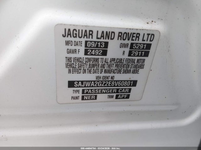 2014 JAGUAR XJ SAJWA2GZ2E8V60801 Photo 8