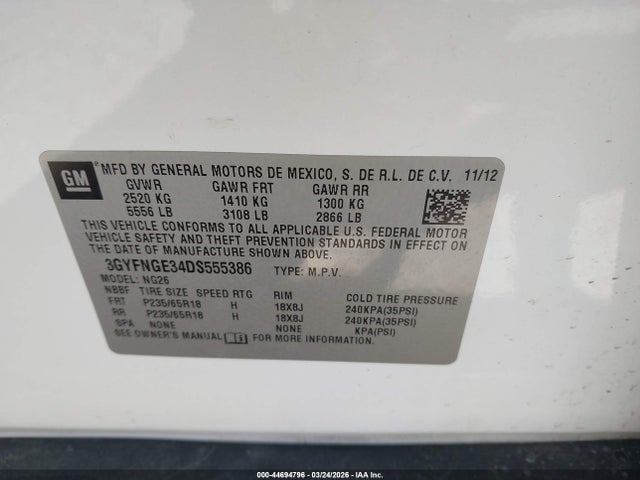 2013 CADILLAC SRX 3GYFNGE34DS555386 Photo 8