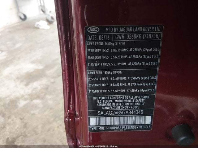 Land Rover LR4 2016 SALAG2V65GA844346 Image 9