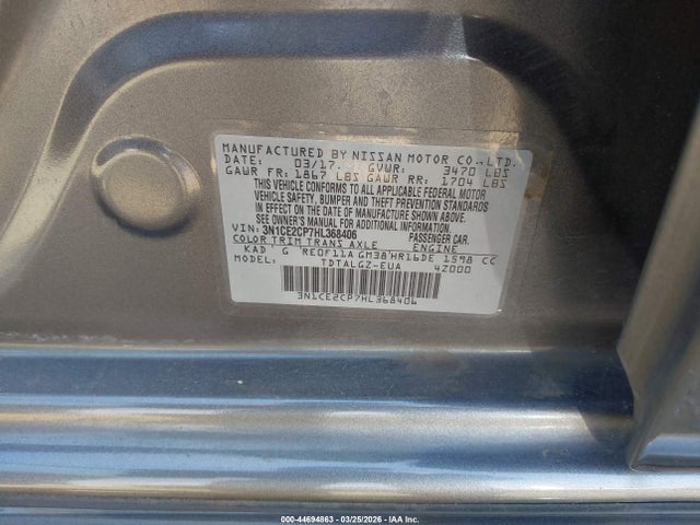 2017 NISSAN VERSA NOTE 3N1CE2CP7HL368406 Photo 8