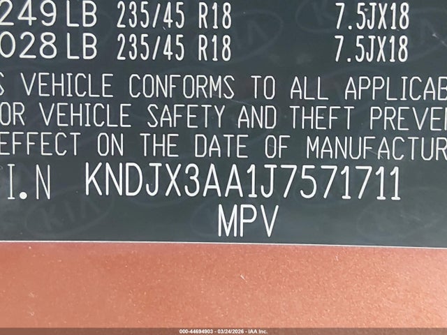 KIA Soul ! 2018 KNDJX3AA1J7571711 Image 9