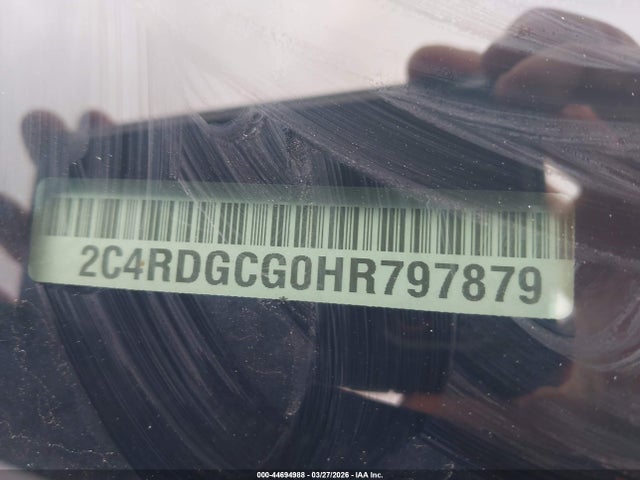 44694988 :رقم المزاد ، 2C4RDGCG0HR797879 vin ، 2017 Dodge Grand Caravan Sxt مزاد بيع