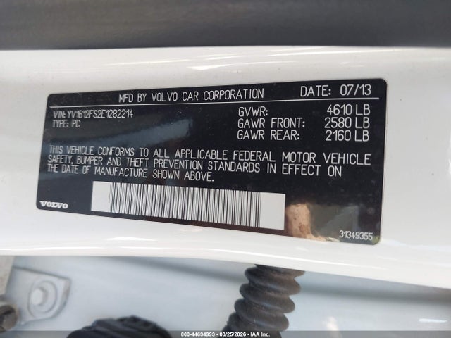 Volvo S60 T5 2014 YV1612FS2E1282214 Image 9