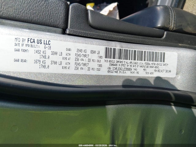 Aukcja sprzedaży 2018 Jeep Grand Cherokee Laredo 4x2, vin: 1C4RJEAG1JC399854, numer aukcji: 44694998
