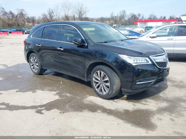 44695050 :رقم المزاد ، 5FRYD4H40GB039509 vin ، 2016 Acura Mdx Technology   Acurawatch Plus Packages/technology Package مزاد بيع