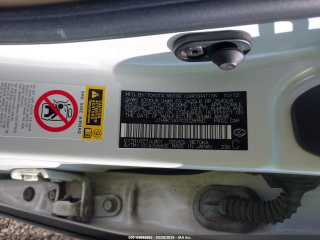 Продаж на аукціоні авто 2013 Lexus Es 350, vin: JTHBK1GG7D2028950, номер лоту: 44695062