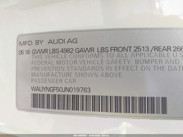 2018 AUDI A5 WAUYNGF50JN019763 Photo 8